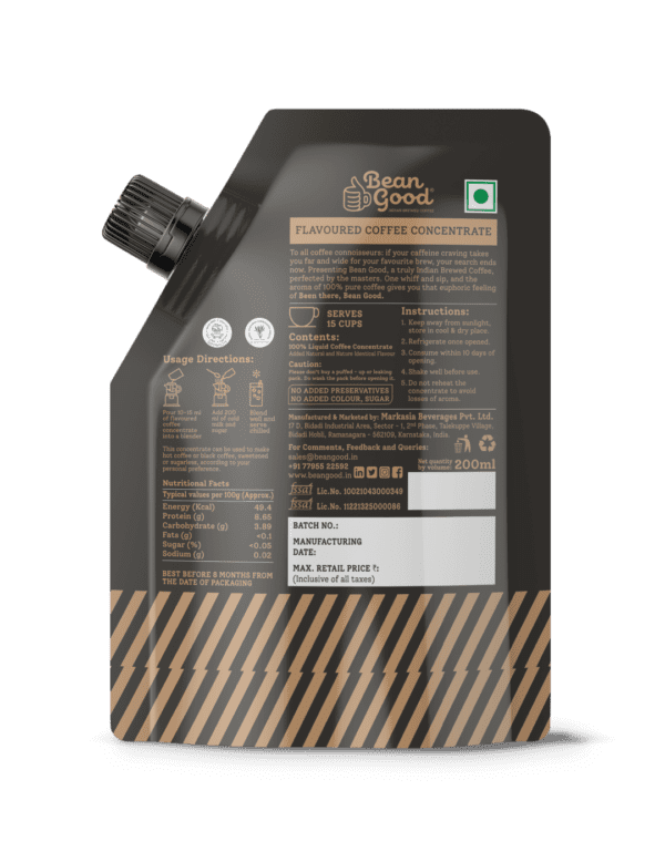 Bean good coffee concentrate caramel